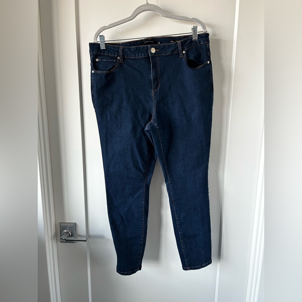 Tahiti jean kelly mid - rise skinny 2% spandex 18 w